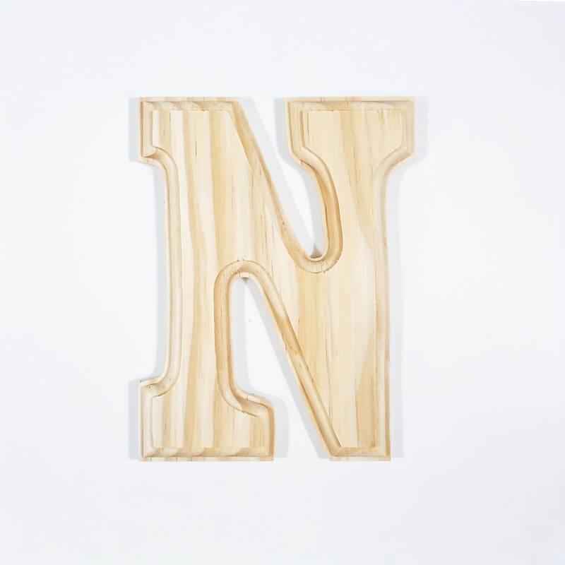 Wooden Letter N Wood Alphabet Letters Crafts Wood Letters - Temu